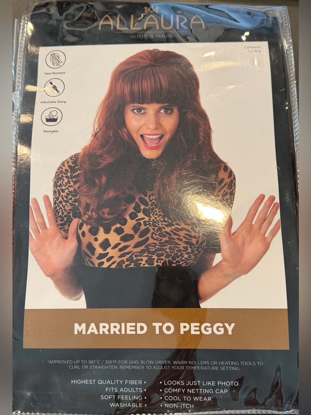 Allaura Peg Peggy Bundy Wig Red Head Married With Children Cosplay Halloween